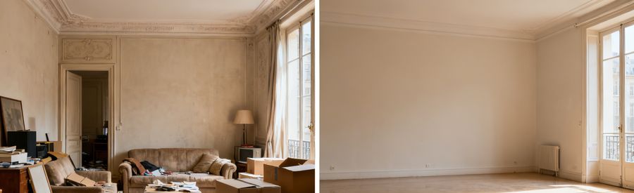 débarras Angers étapes avant et après intervention