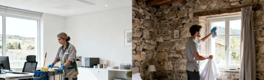 Prestations de nettoyage en Corrèze : bureaux et gîtes prestations d'une entreprise de nettoyage en Corrèze