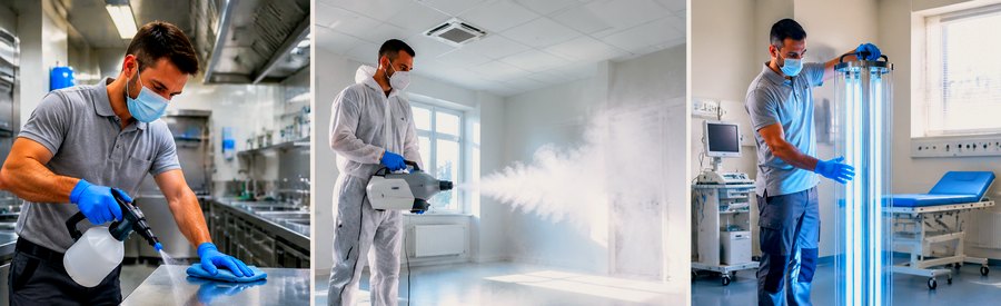 techniques de désinfection : pulvérisation, nébulisation, UV-C