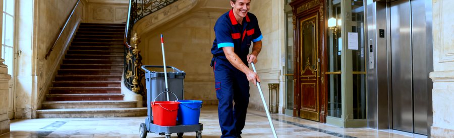nettoyage de parties communes dans le 9e